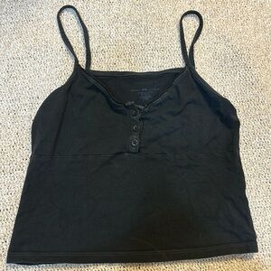 Brandy Melville black tank top with buttons